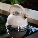 Chaleira de Apito 2,7L Brinox Roma – Fundo de Indução • Aço Inox • Cor Vanilla • Soft Touch
