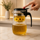 Chaleira de Vidro 900ml com Infusor em Aço Inox