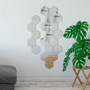 Kit 10 Espelhos Adesivos Decorativos Hexágonos