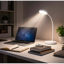 Luminária Abajur de Mesa LED — Luz Recarregável Touch, Haste Flexível