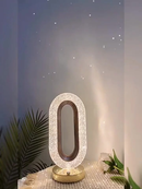 Luminária de Mesa Lâmpada Touch Quarto Luxuosa Cristal Acrílico 3 Tons de Led