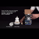 Ventilador De Teto Wind Light Silent Controle Remoto Lâmpada Led 60W Silenciosa 6 Folhas