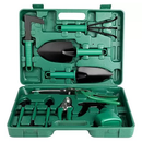 Kit Para Jardinagem Jardim Jogo Ferramentas Grama Corta Galhos Maleta Pás Poda 10 Peças Com Maleta
