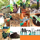 Kit Para Jardinagem Jardim Jogo Ferramentas Grama Corta Galhos Maleta Pás Poda 10 Peças Com Maleta