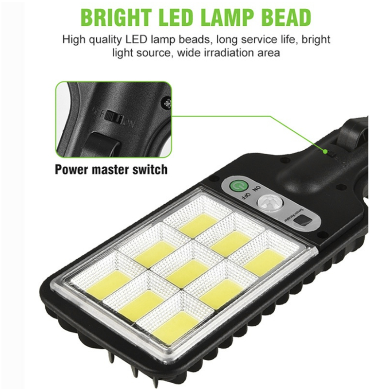 Luz Solar De Rua Taman 21W LED Controle Remoto De Jardim À Prova D'água Indução Automática Com 3 Modos