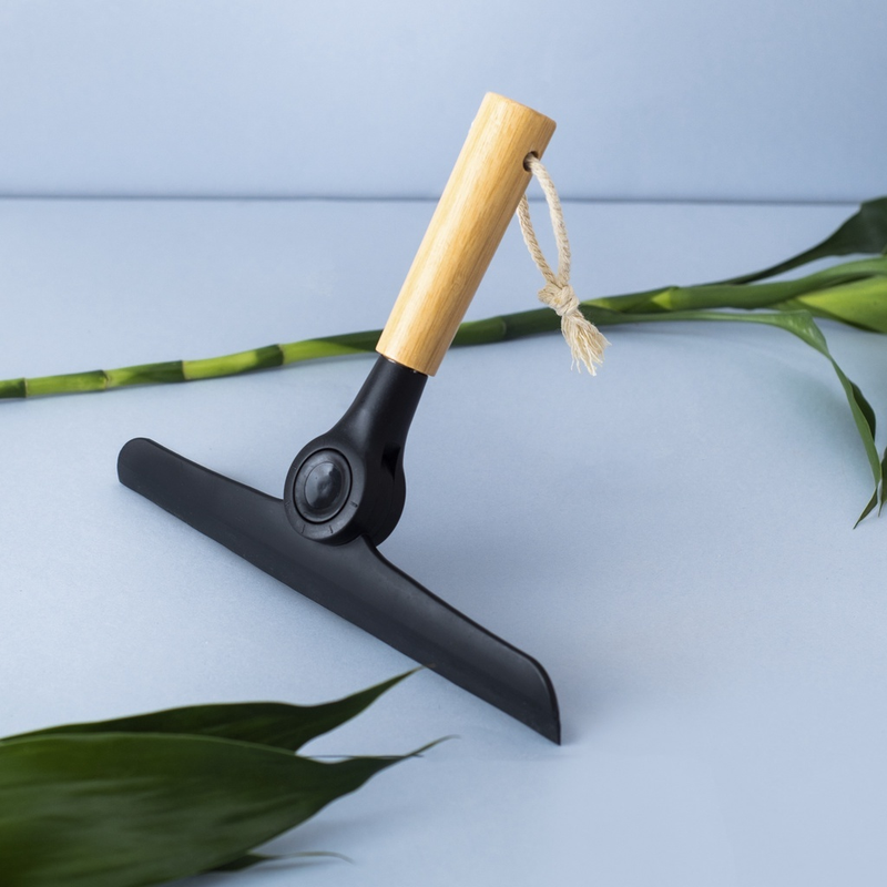 Rodo de Pia Dobrável com Cabo de Bambu Oikos Rodinho Preto