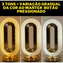 Luminária de Mesa Lâmpada Touch Quarto Luxuosa Cristal Acrílico 3 Tons de Led