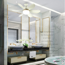 Ventilador De Teto Wind Light Silent Controle Remoto Lâmpada Led 60W Silenciosa 6 Folhas