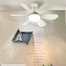 Ventilador De Teto Wind Light Silent Controle Remoto Lâmpada Led 60W Silenciosa 6 Folhas