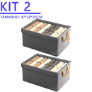 Caixa Organizadora Dobrável com Tampa – Acabamento Premium e Design Vintage