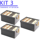 Caixa Organizadora Dobrável com Tampa – Acabamento Premium e Design Vintage