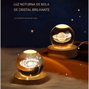 Luminária Decorativa Globo LED Com Interruptor On e Off Lua Via Láctea Sistema Solar Bola De Cristal