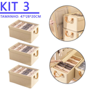 Caixa Organizadora Dobrável com Tampa – Acabamento Premium e Design Vintage