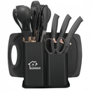 Kit Utensílios de Cozinha Premium em Silicone – 12 Peças ou 19 Peças • Resistente ao Calor • Antiderrapante • Não Risca