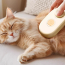 Cor Caque/Branco Escova A Vapor Para Gatos Cães 3 Em 1 Escovas Elétricas De Pêlos Pentes De Massagem