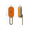 Cor Caque/Branco Escova A Vapor Para Gatos Cães 3 Em 1 Escovas Elétricas De Pêlos Pentes De Massagem