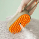 Cor Caque/Branco Escova A Vapor Para Gatos Cães 3 Em 1 Escovas Elétricas De Pêlos Pentes De Massagem
