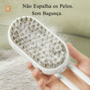 Cor Caque/Branco Escova A Vapor Para Gatos Cães 3 Em 1 Escovas Elétricas De Pêlos Pentes De Massagem