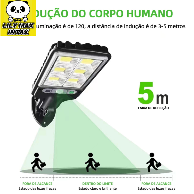 Luz Solar De Rua Taman 21W LED Controle Remoto De Jardim À Prova D'água Indução Automática Com 3 Modos