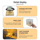 Projector Luz Nocturna Criativa De Ondulação De Água Acrílica Rotativa Lâmpada De Iluminação Com Cristal De Onda Marinha