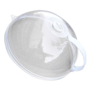 Tampa De Microondas Para Alimentos Com Válvula e Alça De Plastico 10x28cm Diâmetro
