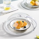 Tampa De Microondas Para Alimentos Com Válvula e Alça De Plastico 10x28cm Diâmetro