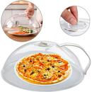 Tampa De Microondas Para Alimentos Com Válvula e Alça De Plastico 10x28cm Diâmetro