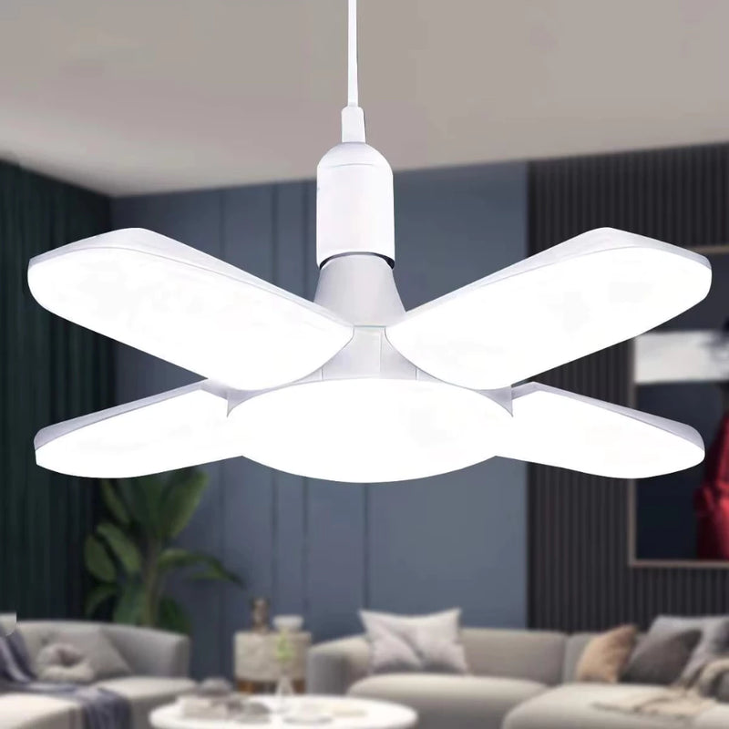 Luminária LED Dobrável 60W com 4 Pétalas Ajustáveis – Super Brilho