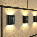 Kit Luminária Solar De Parede À Prova D'água Para Jardim Muro E Varanda Led Spot