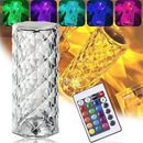 Luminária de mesa de cristal LED com 16 cores de luz projetor com interface USB