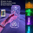 Luminária de mesa de cristal LED com 16 cores de luz projetor com interface USB