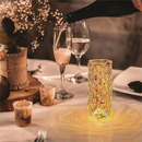 Luminária de mesa de cristal LED com 16 cores de luz projetor com interface USB