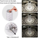 Luminária de mesa de cristal LED com 16 cores de luz projetor com interface USB