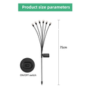 Kit Luminaria Solar Led Vagalume Para Jardim Luz Ao Ar Livre À Prova D'água Mudança De Cor Firefly