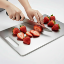 Tábua de Corte 46cm x 30cm Grande Aço Inoxidável 304 - Antibacteriana e Antimofo para Cozinha