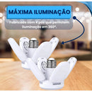 Luminária LED Dobrável 60W com 4 Pétalas Ajustáveis – Super Brilho