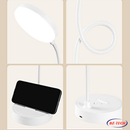 Luminária Abajur de Mesa LED Luz Recarregável Touch Haste Flexível Lâmpada De Estudo Sem Fio XZTD05