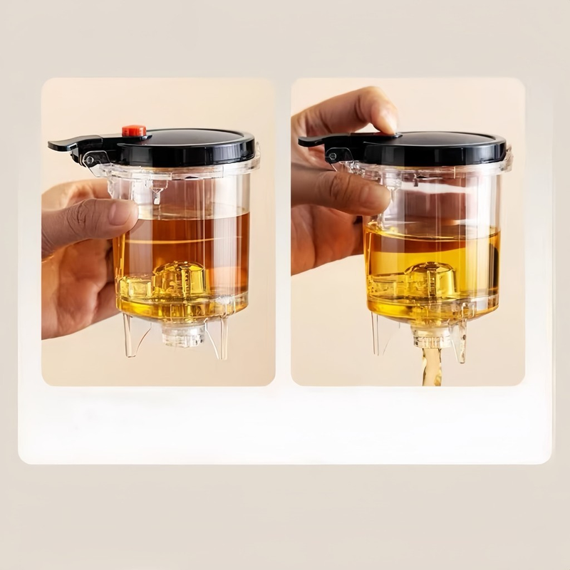 Chaleira Bule Jarra de Vidro 900ML Para Chá Com Infusor Reutilizável